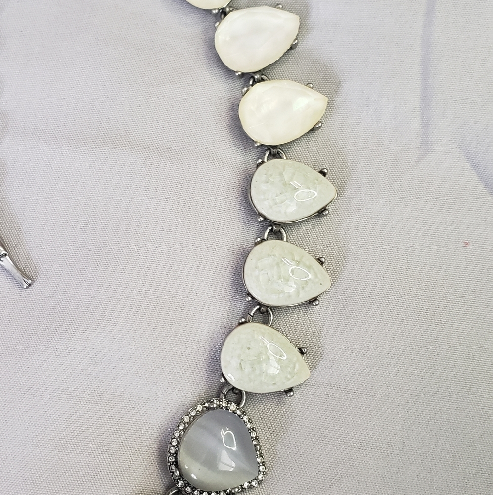 Misty morning statement collar necklace